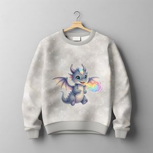 Hovedbilde French terry Lille Drage Bakgrunn