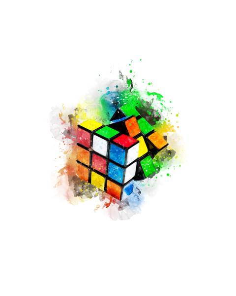 Jersey panel Rubiks Cube str. M