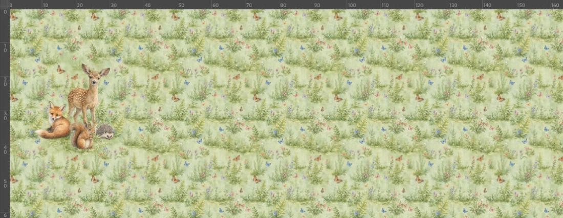 Merinoull Jersey panel Skogseventyr 60x165 cm