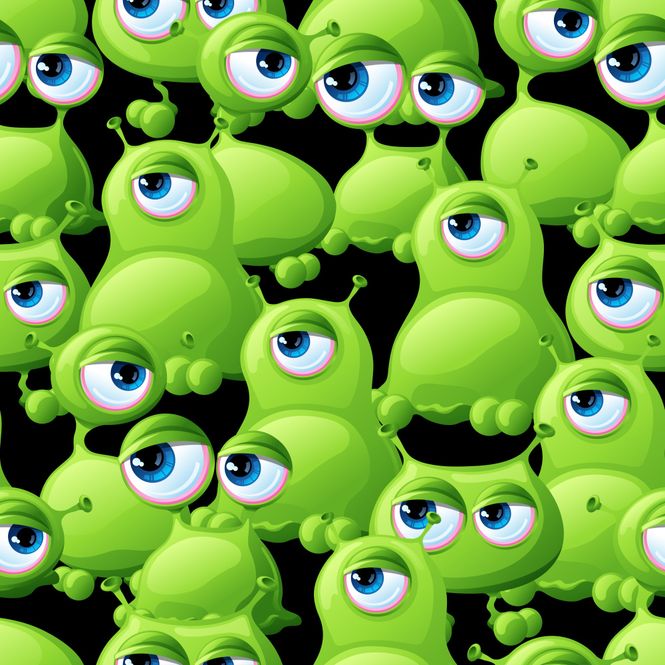 Hovedbilde French Terry Cute Monsters